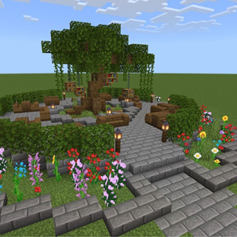 pretty minecraft garden ideas